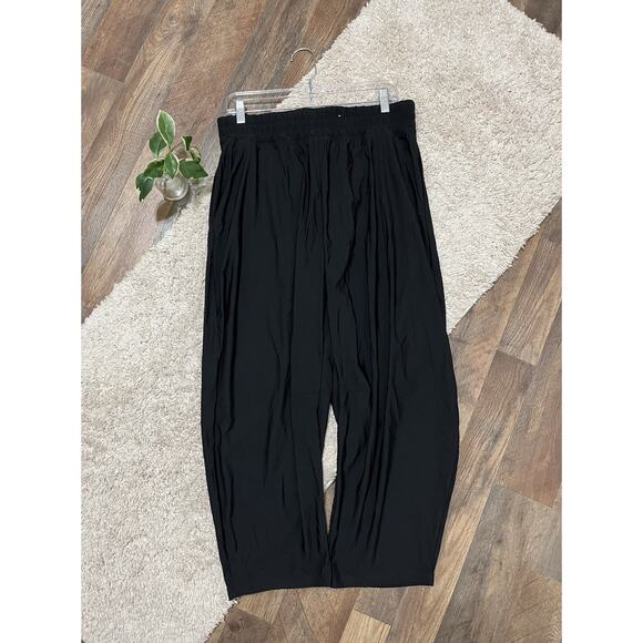 Old Navy Active Large Black Go-Dry Sleektech Barrel Athleisure Pull-On Pants - Picture 2 of 6